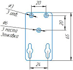 Крепеж для настенной установки NPort IA5150A/5254A