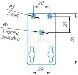 Крепеж для настенной установки NPort IA5150A/5254A