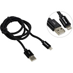 1672572 Defender USB кабель ACH01-03T PRO USB2.0 Черный, AM-LightningM, 1m,2.1A (87808)