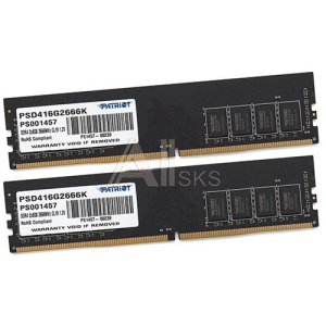 1768263 Модуль памяти PATRIOT 16GB PC21300 DDR4 KIT2 PSD416G2666K