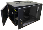 Шкаф настенный Next, 9U 550x600, стеклянная дверь, черный (существенное повреждение коробки)