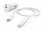 1431787 Комплект зар./устр. Hama H-183297 3A PD для Apple кабель Apple Lightning/Type-C белый (00183297)