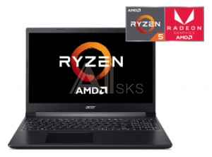 1217422 Ноутбук Acer Aspire 7 A715-41G-R75P Ryzen 5 3550H/8Gb/SSD256Gb/NVIDIA GeForce GTX 1650 Ti 4Gb/15.6"/IPS/FHD (1920x1080)/Eshell/black/WiFi/BT/Cam