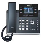 телефон YEALINK SIP-T44W, 12 аккаунтов, 2 порта USB, Wi-Fi, цветной экран 2.8", BLF, PoE, GigE, без БП, шт