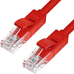 1000551579 Greenconnect Патч-корд прямой 20.0m UTP кат.6, красный, позолоченные контакты, 24 AWG, литой, GCR-LNC604-20.0m, ethernet high speed, RJ45, T568B
