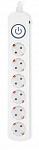 1804827 Сетевой фильтр Ippon BK-6-EU-1.8-16-W 1.8м (6 розеток) белый (коробка)