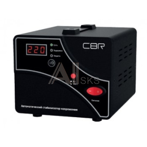 1866929 CBR Стабилизатор напряжения CVR 0157, 1500 ВА/900 Вт, диапазон вход. напряж. 140–260 В, точность стабилизации 8%, LED-индикация, вольтметр, 2 евророзе
