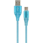 1961069 Filum Кабель USB 2.0 Pro, 1 м., синий, 2A, разъемы: USB A male- USB Type С male, пакет. [FL-CPro-U2-AM-CM-1M-BL1] (901875)
