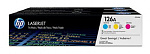 761743 Картридж лазерный HP 126A CF341A голубой/пурпурный/желтый набор (1000стр.) для HP LJ CP1025