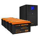 296899 Комплект ИБП EX295991RUS + батарея 120Aч EX285657RUS 4шт (инвертор, синус, для котла) ExeGate SineTower SZ-5000.LCD.AVR.2SH.1C13.T.RJ.USB <5000VA/4000