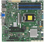 1000516020 Системная плата MB Supermicro X11SCZ-F-O, 1xLGA 1151, E-2100/2200, Core i9/i7/i5/i3, C246, 4xDDR4 Up to 128GB Unbuffered ECC/non-ECC UDIMM, 1 PCI-E