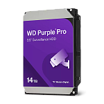 Western Digital Purple Pro HDD 3.5" SATA 14TB, 7200 rpm, 512MB buffer (DV&NVR + AI), WD142PURP, 1 year