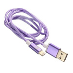 11055745 Кабели USB ACD USB кабель ACD-Style Lightning ; USB-A 2-сторонние коннекторы, нейлон, 1м, фиолетовый (ACD-U913-P6P)