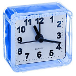 1863791 Perfeo Quartz часы-будильник "PF-TC-001", квадратные 5,5*5,5 см, синие