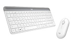 1908440 Клавиатура + мышь Logitech Combo MK470 клав:белый/серый мышь:белый USB беспроводная slim