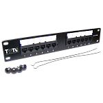 TWT-PP12UTP-10 Патч-панель TWT 10", 12 портов, UTP, кат.5E, 1U