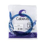 11052091 Cabeus PC-UTP-RJ45-Cat.6-1m-BL-LSZH Патч-корд U/UTP, категория 6, 2xRJ45/8p8c, неэкранированный, синий, LSZH, 1м