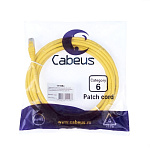 11052031 Cabeus PC-UTP-RJ45-Cat.6-5m-YL-LSZH Патч-корд U/UTP, категория 6, 2xRJ45/8p8c, неэкранированный, желтый, LSZH, 5м