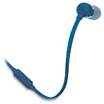 JBLT110BLU JBL T110 наушники внутриканальные с микрофоном: 1.2м, цвет синий