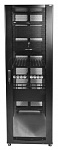 Шкаф серверный ЦМО (ШТК-СП-42.6.10-48АА-9005) напольный 42U 600x990мм пер.дв.перфор. задн.дв.перфор.2-хст. 2 бок.пан. направл.под закл.гайки 1350кг че