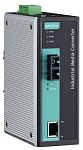IMC-101-S-SC Промышленный конвертер Ethernet 10/100BaseTX в 100BaseFX (одномодовое оптоволокно, разъем SC), релейный выход