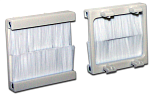 LAN-SIP-23BR-WH Вставка с белым щеточным вводом, 45х45