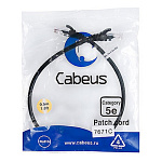 1824779 Cabeus PC-UTP-RJ45-Cat.5e-0.5m-BK Патч-корд UTP, категория 5e, 0.5 м, неэкранированный, черный