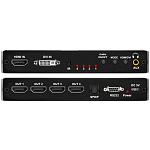 11015115 ORIENT HSP2X2WN, контроллер видеостены 2x2, 8 режимов отображения, UHD 4K/30Гц (3840x2160), 1080p/60Гц, HDMI 1.4, HDCP1.2, HDMI 1 вход/4 выхода, DVI в