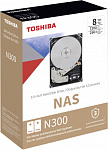 1584348 Жесткий диск Toshiba SATA-III 8Tb HDWG480EZSTA NAS N300 (7200rpm) 256Mb 3.5" Rtl