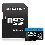 1272413 Карта памяти MICRO SDXC 256GB W/AD. AUSDX256GUICL10A1-RA1 ADATA