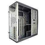 1704252 Корпус Exegate EX280386RUS Miditower CP-604 Black, ATX, <CP350W, 80mm>, 2*USB, Audio