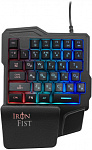Игровой блок Оклик 701G IRON FIST черный USB for gamer LED (подставка для запястий) (1196590)