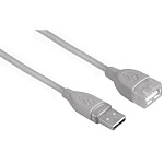 824156 Кабель-удлинитель Hama H-78400 00078400 USB A(m) USB A(f) 5м серый
