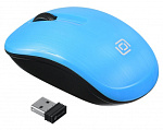 1090724 Мышь Оклик 525MW черный/голубой оптическая (1000dpi) беспроводная USB для ноутбука (3but)
