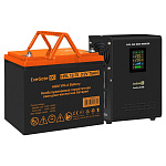 296505 Комплект ИБП EX295995RUS + батарея 75Aч EX285653RUS 1шт (инвертор, синус, для котла, настенный) ExeGate FineSine SX-500.LCD.AVR.2SH <500VA/300W, чиста