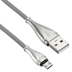 1080364 Кабель Digma USB (m)-micro USB (m) 3м серебристый