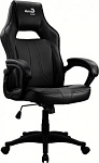 1105093 Кресло игровое Aerocool AС40C AIR черный сиденье черный полиуретан крестов.