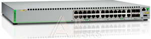 AT-GS924MPX-50 Allied Telesis Gigabit Ethernet Managed switch with 24 10/100/1000T POE ports, 2 SFP/Copper combo ports, 2 SFP/SFP+ uplink slots, single fixed AC pow