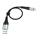 1882907 HOCO HC-10567 X38/ USB кабель Type-C/ 1m/ 2.4A/ Нейлон/ Black