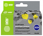 845547 Картридж струйный Cactus CS-EPT2634 26XL желтый (12.4мл) для Epson Expression Home XP-600/605/700/800