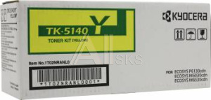 399825 Картридж лазерный Kyocera TK-5140Y 1T02NRANL0 желтый (5000стр.) для Kyocera Ecosys M6030cdn/M6530cdn/P6130cdn