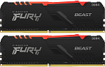 1000632799 Память оперативная/ Kingston 32GB 3600MHz DDR4 CL18 DIMM (Kit of 2) FURY Beast RGB