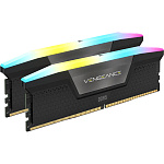 1000696167 Память оперативная/ Corsair DDR5, 5200MHz 32GB 2x16GB DIMM, Unbuffered, 40-40-40-77, XMP 3.0, VENGEANCE RGB DDR5 Black Heatspreader, RGB LED, 1.25V