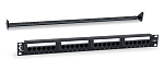 Кабель Cabeus PL-24-Cat.6-Dual IDC Патч-панель 19" (1U), 24 порта RJ-45, категория 6, Dual IDC, с задним кабельным организатором