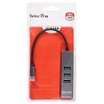 1827661 Telecom Переходник USB 3.1 Type-C -->4 USB3.0, Aluminum Shell, 0.2м Telecom <TA310C>(7958820049095)