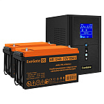 296799 Комплект ИБП EX295987RUS + батарея 65Aч EX282982RUS 2шт (инвертор, синус, для котла) ExeGate SineTower SZ-1000.LCD.AVR.2SH.1C13.USB <1000VA/800W, чист