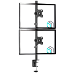 D208E-B ONKRON кронштейн для двух мониторов 13"-34" настольный, чёрный D208E