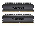 1288115 Модуль памяти PATRIOT Viper 4 Blackout Gaming DDR4 Общий объём памяти 16Гб Module capacity 8Гб Количество 2 3600 МГц Множитель частоты шины 17 1.35 В