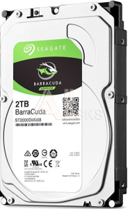 Жесткий диск SEAGATE Barracuda HDD 3.5" SATA 2Tb, 7200 rpm, 256Mb buffer, 512e/4kn, SMR, ST2000DM008, 1 year, (аналог ST2000DM006)