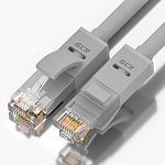 1000519643 Greenconnect Патч-корд прямой 1.5m UTP кат.5e, серый, позолоченные контакты, 24 AWG, литой, GCR-LNC03-1.5m, ethernet high speed 1 Гбит/с, RJ45, T568B